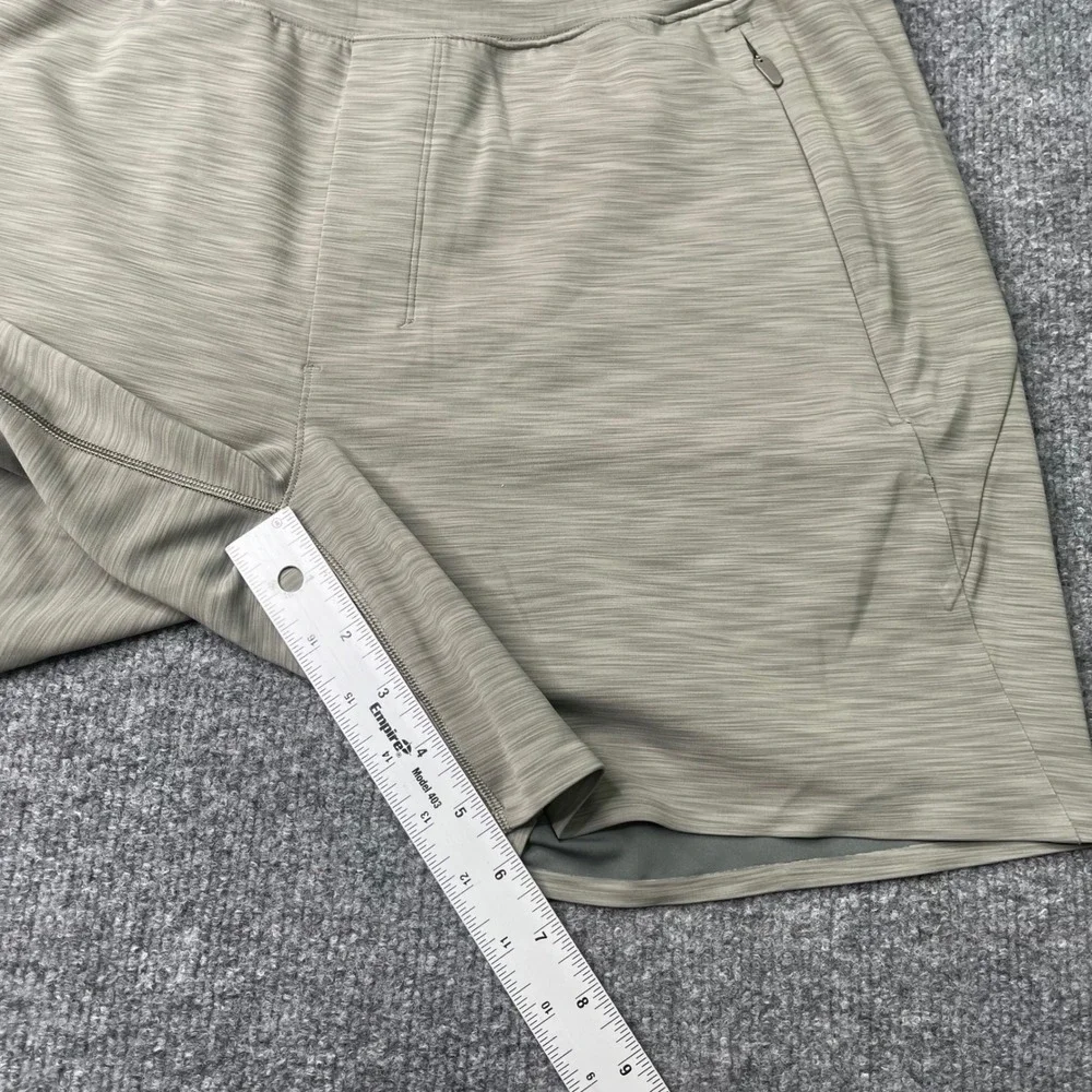 Lululemon Pace Breaker Shorts Mens L Green Space Dye Mesh Vent 7 Inch Inseam
